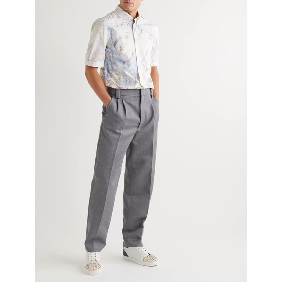 Christian Louboutin Louis Junior Spikes Orlato Flat White Low Top Sneakers 44 11 - Picture 5 of 12